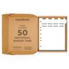 Heavy Duty Plastic Ring Binder Dividers, White, Case of 50