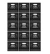 Heavy Duty Plastic Storage Milk Crate 16QT, Square Lattice Design, Stackable Utility Organizer Bin, 13x13x11 Inch, Made in USA Half Pallet of 48 Pcs (Black)