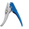 Heavy Duty Single Hole Punch for Paper Cardstock Plastic - Low Force Handheld Metal Puncher with Guide Scale 14.2cm Blue(10mm pliers + drill)