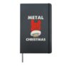 Heavy Metal Christmas Metalhead Holiday Rock Santa Humor Hardcover Journal, Black
