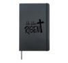 He Has Risen Easter Jesus Christian Religious Resurrection Hardcover Journal, Black