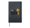 He Has Risen Easter Jesus Christian Religious Resurrection Hardcover Journal, Black