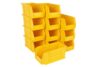 HE HUDSON EXCHANGE 11" x 5.5" x 5" (12 Pack) Plastic Stackable Storage Bin, Yellow