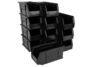 HE HUDSON EXCHANGE 11" x 5.5" x 5" (12 Pack) Plastic Stackable Storage Bin, Black
