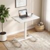 Height-Adjustable Mobile Standing Desk with Rolling Casters