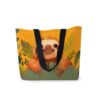 HEizmorixs Cartoon Sloth Print Canvas Grocery Tote Bag
