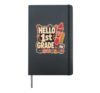 HELLO 1st GRADE Hardcover Journal, Black