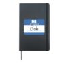 Hello, My Name is Bob Funny Name Tag Hardcover Journal, Black