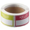 Hello My Name is Name Tag Stickers 200 Pcs Self-Adhesive Labels 8 Colors