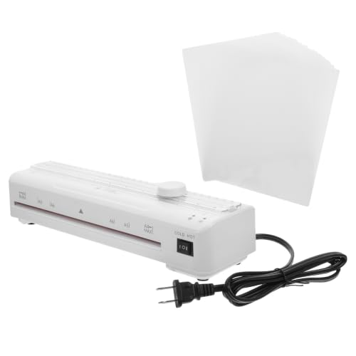 Hemobllo Portable A4 Laminator Machine for Documents and Photos with Hot and Cold Lamination, Lightweight Plastic Design, Quiet Operation, Fast Preheat Time, for Office and Crafts Use