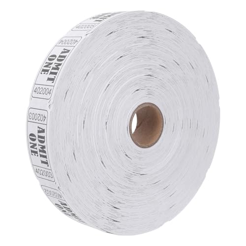 Hemobllo Tickets Design Entry Management, Efficient for Stylish and White Single Roll with Consecutive Numbered Print Sturdy Paper Material Party Events Fundraisers for Parties