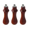 Hemobllo Wooden Wax Seal Stamp Replacement Handle Comfortable and Easy to Use 3pcs with Simple Retro Design Brown Wood Handle for DIY Crafts and Scrapbooking
