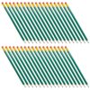 Hemoton 120pcs Green Pencils Plastic Writing, with Eraser Top Pre-sharpened