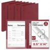 Henoyso 4 Pcs Legal Size Durable 3 Ring Binder for 8.5" x 14" Paper Hold up to 175 Sheets Round Ring Binders for Artwork Blueprints, Office, Home, Work Places (1 Inch,Dark Red)