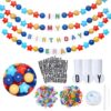 Heopeis DIY Kit Christmas Giant Friendship Bracelet Garland Banner