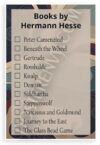Hermann Hesse Books Checklist Educational 12"x18" US Made Poster