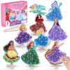 Heuceou 8 PCS Mess-Free Magical Princess Poke Art Craft Kit for Kids Ages 4-8, Standing, DIY Fine Motor Activity, Creative & Busy, Birthday Gifts Toys for Girls Age 4, 5, 6, 7, 8, 9