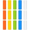 Hexagonal Column Pencil Erasers, 15 Pack in 5 Colors, 2.2 in Precision Erasers with Angled Edges for School, Drawing and Office Supplies