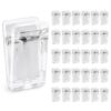 HeXueLy 30 Pack Tapestry Hanging Clips, Clear Self-Adhesive Spring Clips for Walls, No-Drill Poster Hangers for Photos, Notes, Wall Flags and Lightweight Fabric Decor, Home Classroom Office