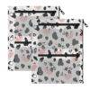 Hezely Cow Spot 3 Ring Binder Pencil Pouch Clear Window Zipper Case