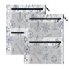 Hezely Lighthouse Tool 3 Ring Binder Pencil Pouch Clear Window Zipper Case