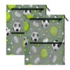 Hezely Soccer Balls 3 Ring Binder Pencil Pouch Clear Window Zipper Case
