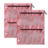 Hezely Strawberry Glaze 3 Ring Binder Pencil Pouch Clear Window Zipper Case
