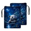HGGJFLYX Book Sleeve with Zipper Handle,Crescent Bamboo Panda
