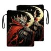 HGGJFLYX Book Sleeve with Zipper Handle,Crimson Moon Knight