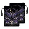 HGGJFLYX Book Sleeve with Zipper Handle,Lunar Skull Moth