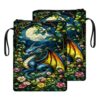HGGJFLYX Book Sleeve with Zipper Handle,Moonlit Garden Dragon