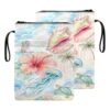 HGGJFLYX Book Sleeve with Zipper Handle,Seaside Tropical Flowers