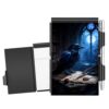 HGGJFLYX Mini Metal Pocket Notebook with Pen,Raven Library Window