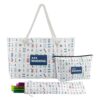 HGOLMDD Empty Printed Mahjong Bag for American Mahjong(White)