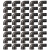 Hicarer 40 Pieces 90 Degree Street Elbow, 1/2" Npt Male x Npt Female Threaded Pipe Fitting, Malleable Cast Iron for Steampunk Vintage Shelf Bracket DIY Plumbing Fixture Decor Furniture Industrial