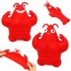 High-Elastic Stretchy Sand Squishy Toy Muscle Lobster,Squishies Fidget Sensory Sand Filled Decor for Adults,Funny Red Stretchable Weighted Stress Squeeze Toy,Party Favors (2PCS Lobster)