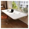 High Gloss Large Capacity Wall Mounted Desk with Brackets