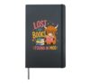 Highland Cow Book Lover Reading Floral Bookworm Cute cozy Hardcover Journal, Black