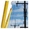 High Voltage Insulated Measuring Rods - 39.4ft (1200cm) Lightweight 2-Piece Set with Safety Handle for Power Line Inspections & Land Surveying, Essential Elevated Work Tool