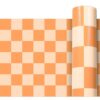 Hippie Orange Checked Bulletin Board Roll for Classroom, 15.7" x 20ft