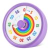 HIPPIH Visual Timer for Kids, 60-Min Silent Sound Rainbow Countdown Timer