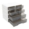 HIPUDNLM Office Storage Box with 6 Drawers,Stackable Desktop Organizers