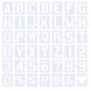 Hisxrcal 42 Pieces Letter Stencils Alphabet Stencils Number Stencils Symbol Stencils Reusable Set for Lettering and numbering on