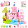 Hiwawind Updated Princess Magnetic Blocks for Girls, Princess Castle Magnetic Building Toys, STEM Montessori Sensory Toys for Toddlers 3-4 5-6 7-8, Creative Birthday Gifts for 3+ Year Old Girl