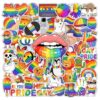 HIZILY 50 Pcs LGBT Pride Stickers Waterproof Rainbow Vinyl Decals LGBTQ Gay Sticker Laptop Water Bottle Tablet Phone Skateboard Guitar Helmet Luggage Scrapbook Journal Gifts for Adults Women