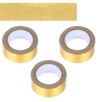 HJZHII 3 Rolls Foil Washi Tape Set, Gold Scrapbook Tape Decorative