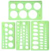 HJZHII 4Pcs Circle Drawing Template, Drafting Stencil Ruler Circle and Oval Templates Drawing Measuring Ruler Geometric Circle Template for School Office Drawing Design Measuring Tools