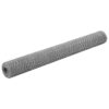 HKTMGDNG Chicken Wire Mesh Fence Galvanized Steel 82 ft x 3.9 ft Silver