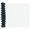 HKTMGDNG Steel Chain Link Fence Roll 98.4x47.2 in Green Garden Barrier