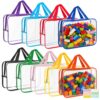 HNBun 9 Pack Clear PVC Toy Storage Bags for Blocks and Crafts